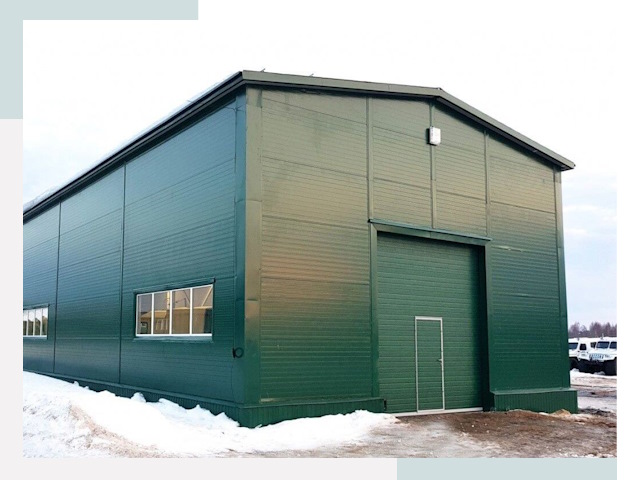 Двускатные ангары в Краснокаменске