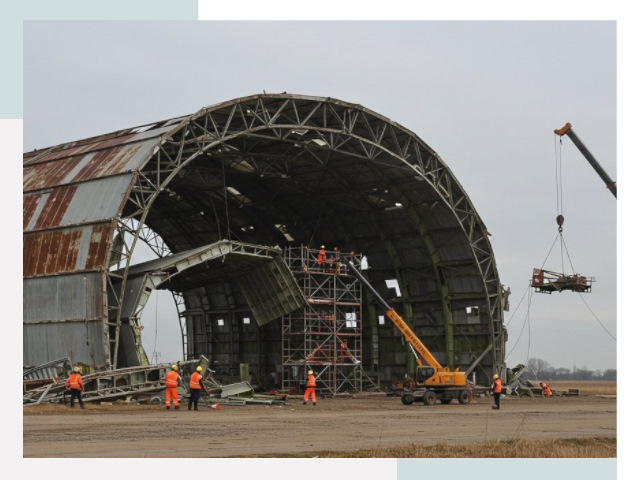 Демонтаж ангаров в Краснокаменске